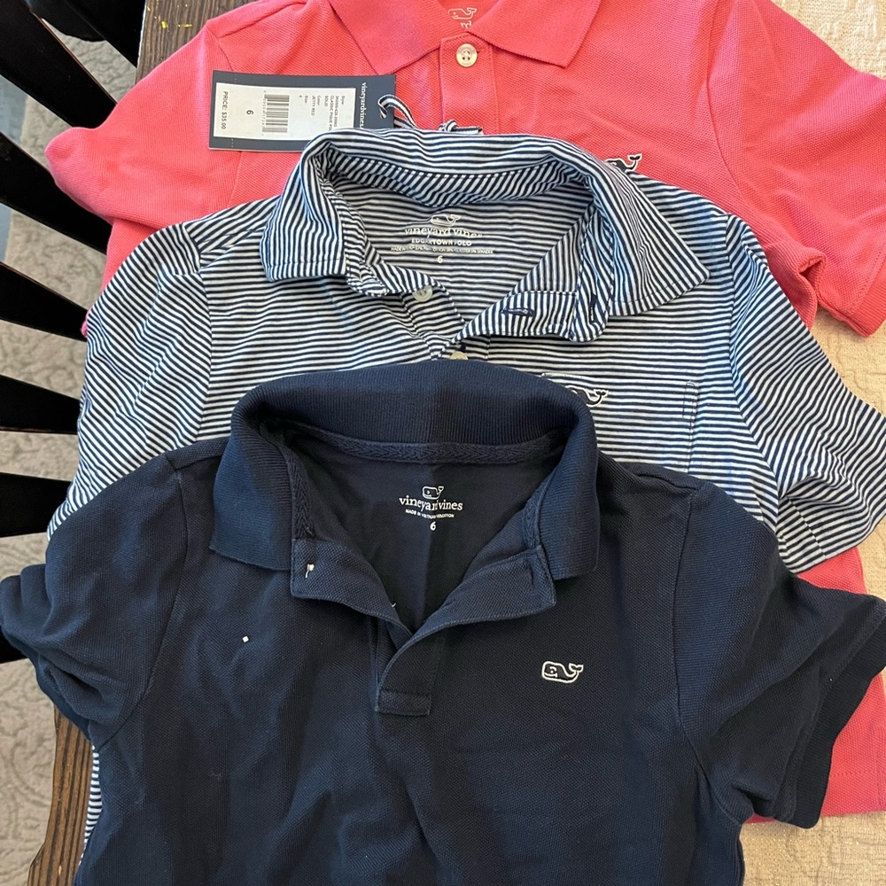 Vineyard Vines Trio: Pink, Navy, Striped Polo Set